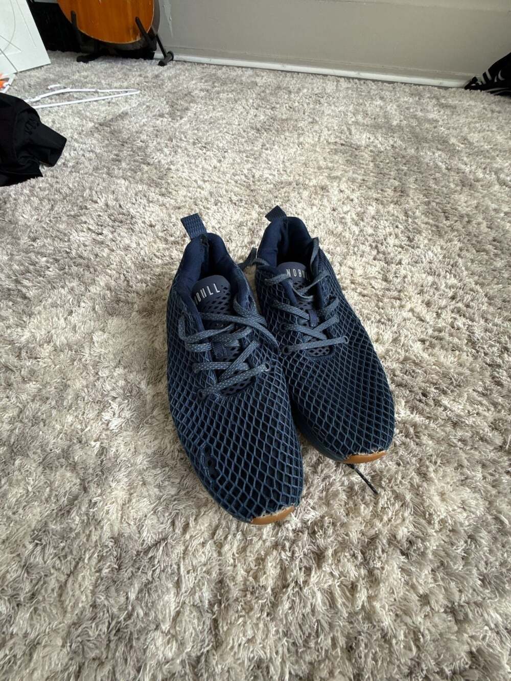 NOBULL Navy Blue Honeycomb Mesh Athletic Training Sneakers